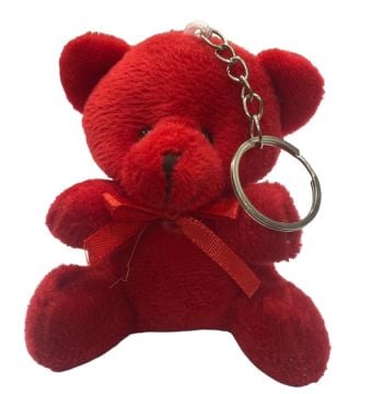 Peluş Ayıcık Tasarımlı Anahtarlık Çanta Süsü (12 Adet)