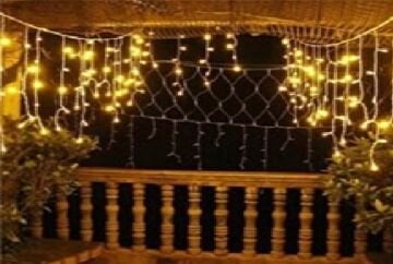 8 Fonksiyon 96 Ledli 19 Saçak 220v Beyaz Perde Led (4 mt 30-40-50 cm)