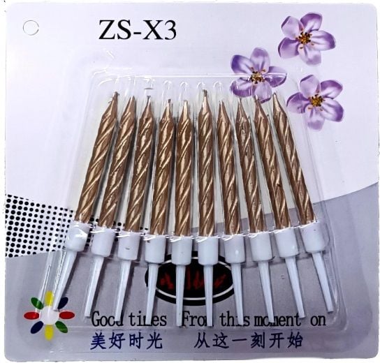 10'lu Burgulu Rose Gold Pasta Mumu (7.5 cm)