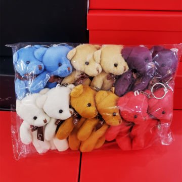 Renkli Peluş Ayıcık Anahtarlık 12 cm ( 12 Adet)