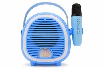 Çocuklara Hediye Retro Tasarımlı Bluetooth Karaoke Mavi