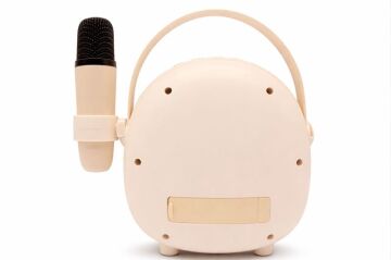 Çocuklara Hediye Retro Tasarımlı Bluetooth Karaoke Beyaz