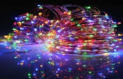 Pilli Dekoratif 3 Kademe Renkli Led Işık Peri Tel  rgb ( 10 Mt)