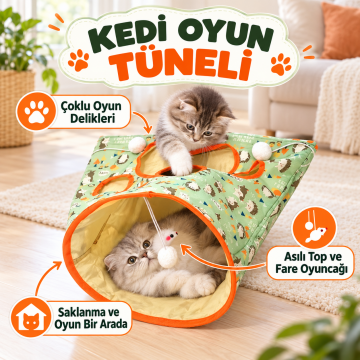 Hışırtılı Kedi Tünel Çantası ( 5 adet)