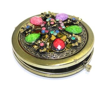 Rengarenk İri Taşlı Makyaj Aynası