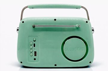 Nostaljik Retro Tasarım Bluetooth FM Radyo Mint Yeşil