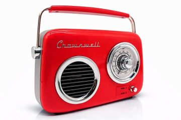 Nostaljik Retro Tasarım Bluetooth FM Radyo Kırmızı