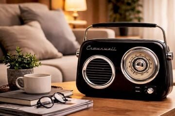 Nostaljik Retro Tasarım Bluetooth FM Radyo Siyah