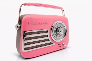 Nostaljik Retro Tasarım Bluetooth FM Radyo Pembe
