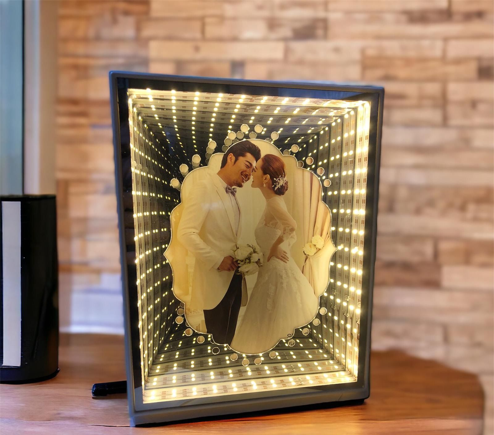 Usb Ayna Fotoğraf Çerçevesi Led Işıklı Gece Lambası