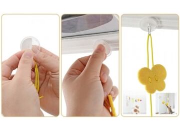 Kendinden Yapışkanlı Çanlı Halatlı Kedi Oyun Oltası