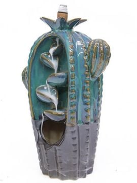 Seramik Geri Akış Kaktüs Tasarım Buhurdanlık