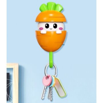 Sevimli Havuç Görünümlü Yapışkanlı Askılık