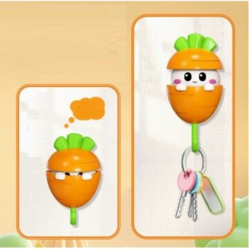 Sevimli Havuç Görünümlü Yapışkanlı Askılık