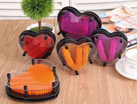 Pinart 3d Kalp Şeklinde Plastik Çivi Tablo