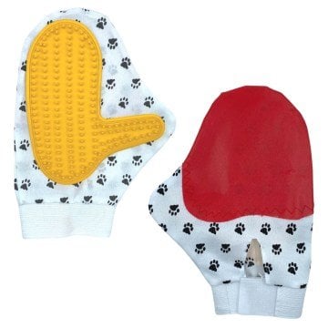 Kedi Köpek Yıkama Tüy Düğüm Çözücü Masaj Eldiveni El Fırçası