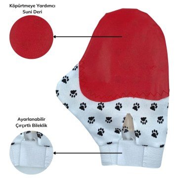 Kedi Köpek Yıkama Tüy Düğüm Çözücü Masaj Eldiveni El Fırçası