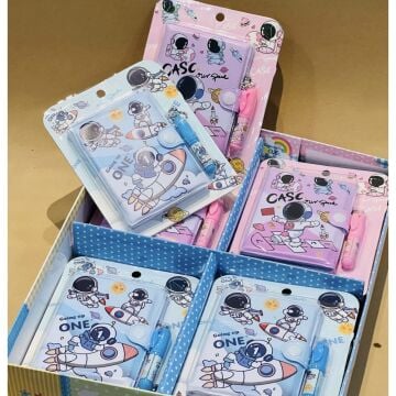 Astronot Mini Defter Ve Kalem Seti (16 Adet)
