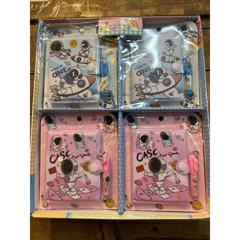 Astronot Mini Defter Ve Kalem Seti (16 Adet)