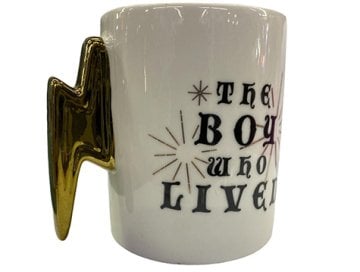 Şimşek Tutacak Tasarımlı Seramik Kupa Bardak