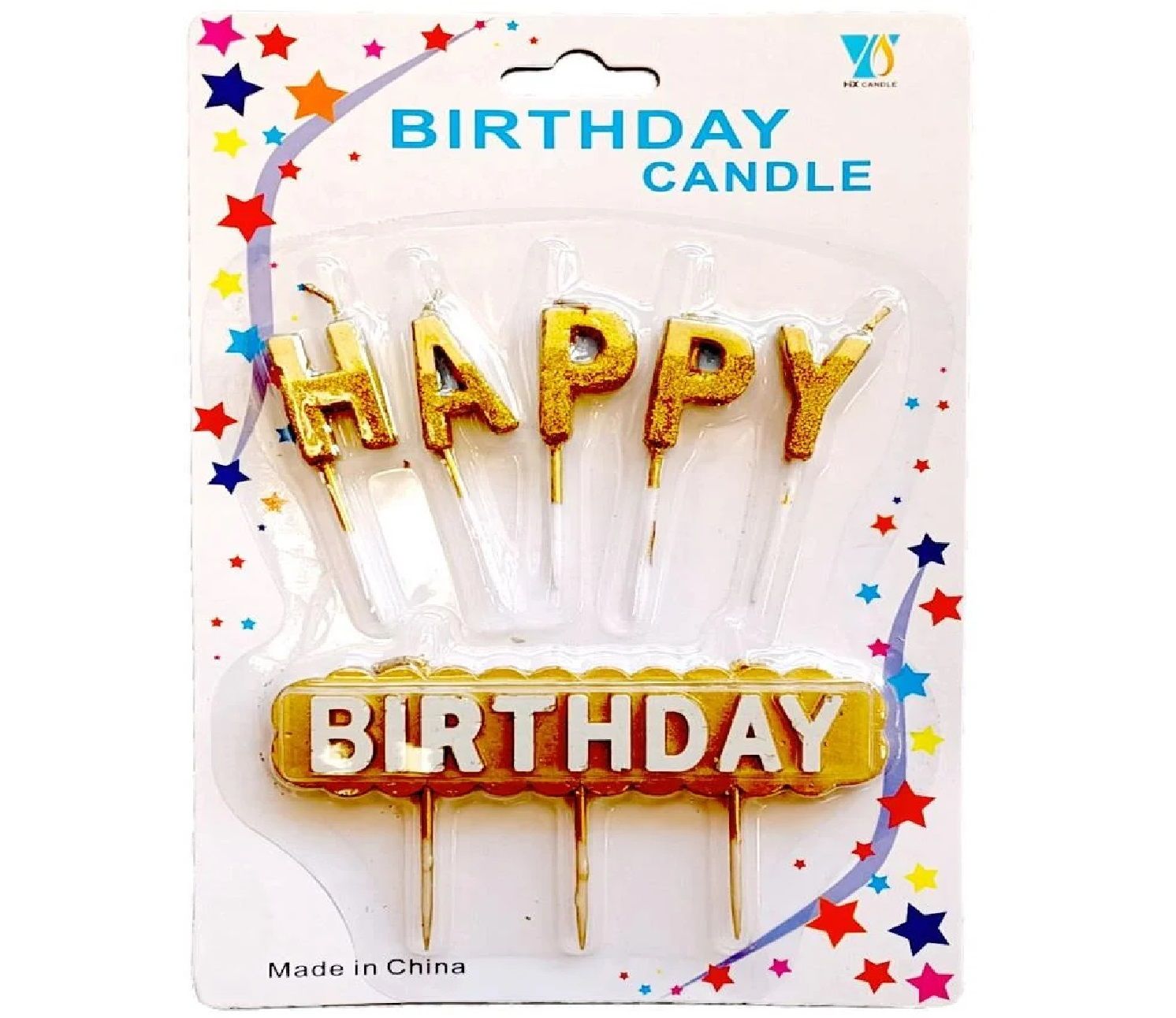 Gold Happy Birthday Doğum Günü Pasta Mumu