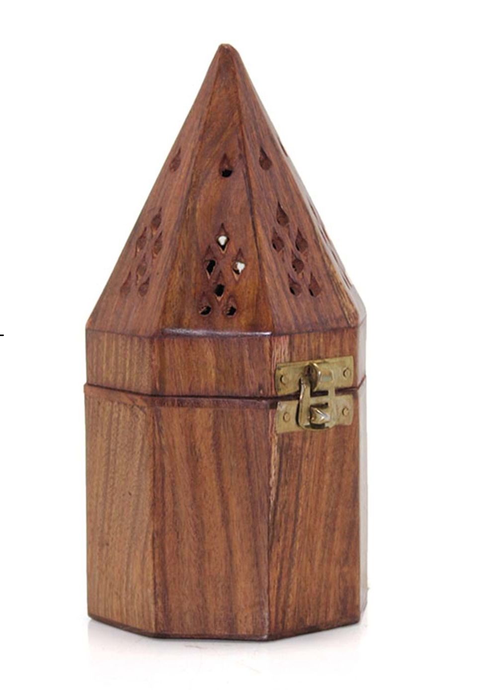 Dekoratif Ahşap Kubbe Tasarımlı Tütsü Yakma Kutusu (18 cm)