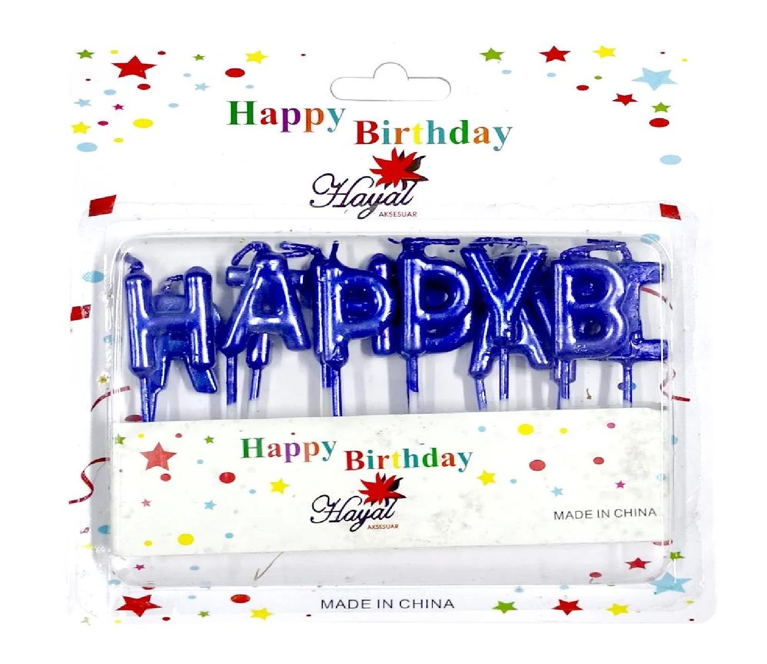 Mavi Happy Birthday Doğum Günü Pasta Mumu