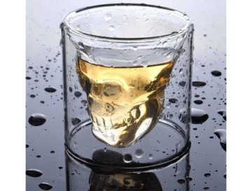 Skull Cup Kuru Kafa Cam Viski Bardağı (7 cm)