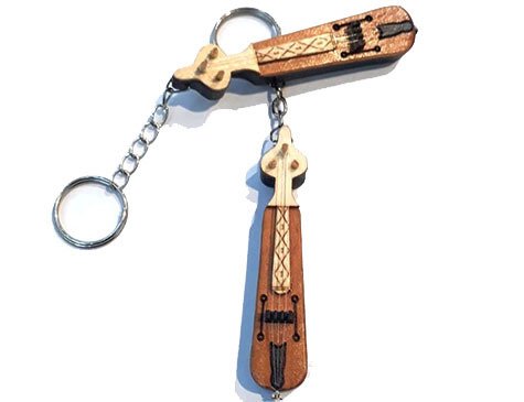 Kemençe Şeklinde İsim Yazılabilir Anahtarlık