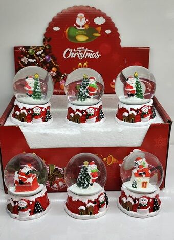 Yılbaşı Noel Baba Çam Ağacı Kardan Adam Cam Kar Küresi