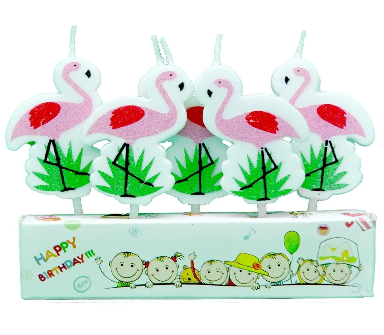 Flamingo Tasarımlı Pasta Mumu 5'li