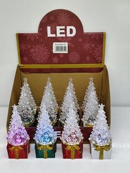 Işıklı Renk Değiştiren Kristal Çam Ağacı Hediye Paketli