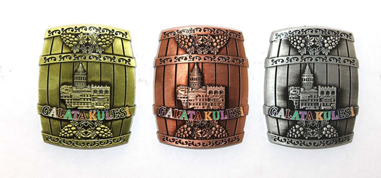 Otantik Galata Kulesi Tasarım Magnet (7cm x 6cm)