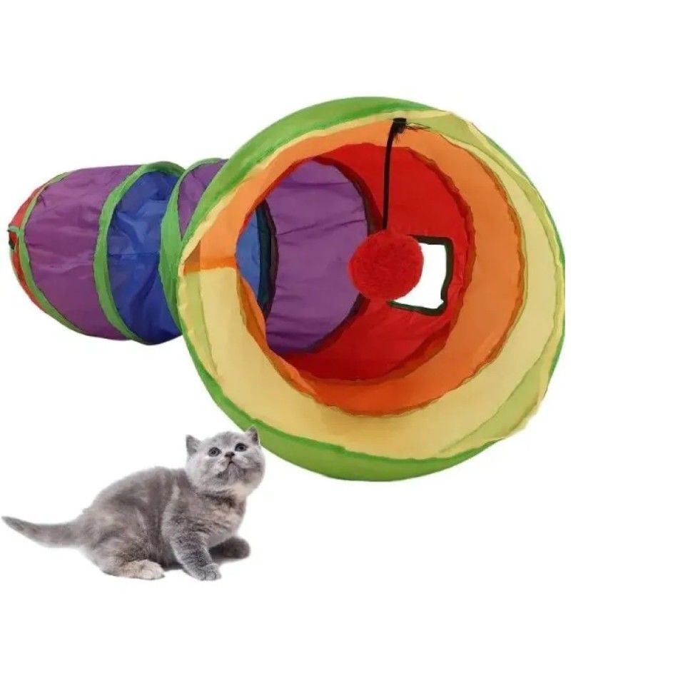 Katlanabilir Kedi Oyun Tüneli (25 cm x 117 cm)