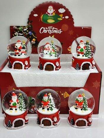 Işıklı Noel Baba Kardan Adam Yılbaşı Cam Kar Küresi