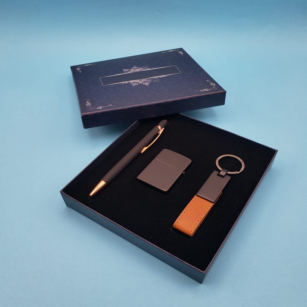 Hediye 3'lü Kalem Çakmak Anahtarlık Seti