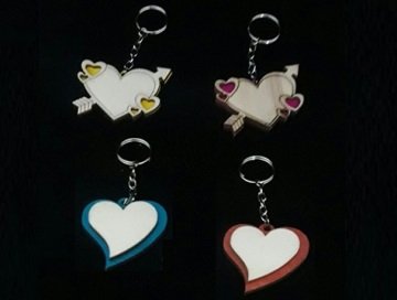 Ahşap Kalpli Yazı Yazılabilir Anahtarlık