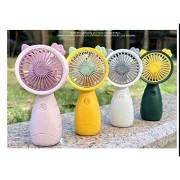 El Fanı Çiçekli Kulaklı Tutmalı Usb Şarjlı Vantilatör Fan