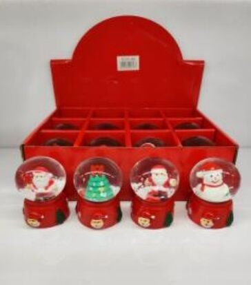 Mini Dekoratif Yılbaşı & Noel Temalı Cam Kar Küresi