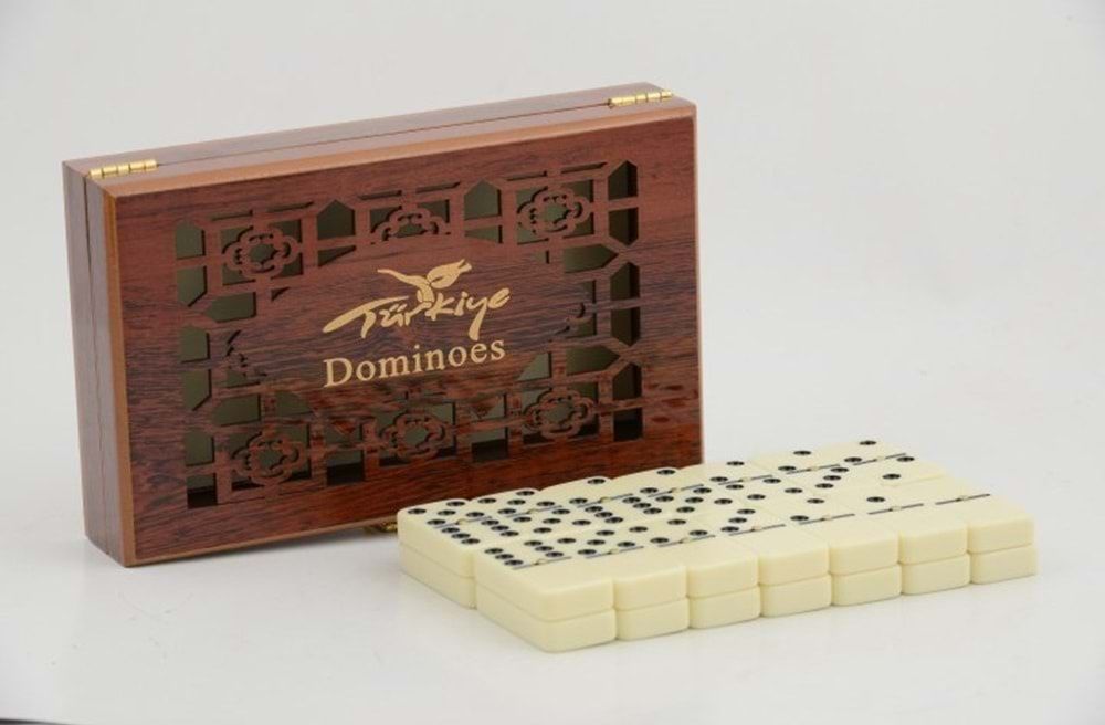 Ahşap Kutulu Domino Oyunu