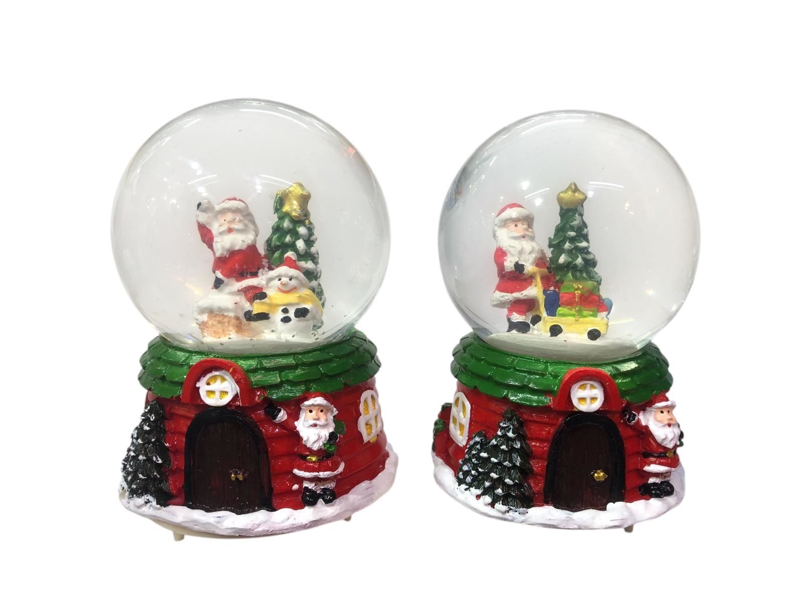 Işıklı Noel Baba ve Çam Ağcı Temalı Müzikli Cam Kar Küresi