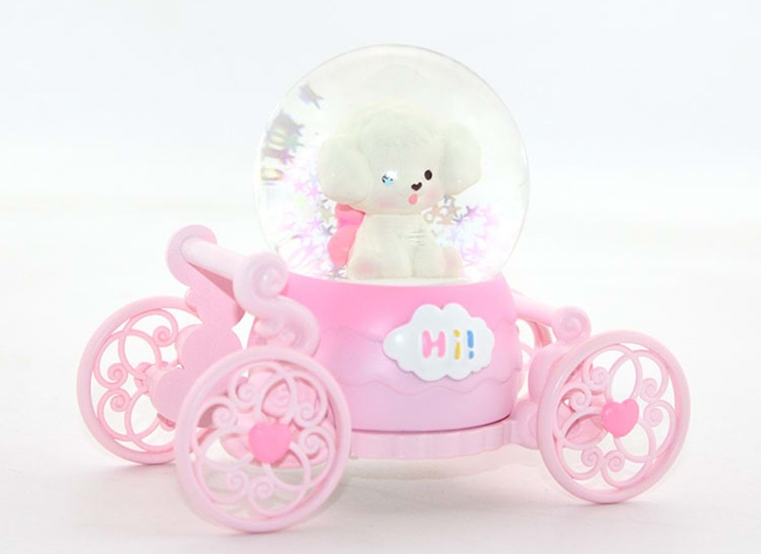 Dekoratif Işıklı Bal Kabağı İçinde Köpek Cam Küre Biblosu