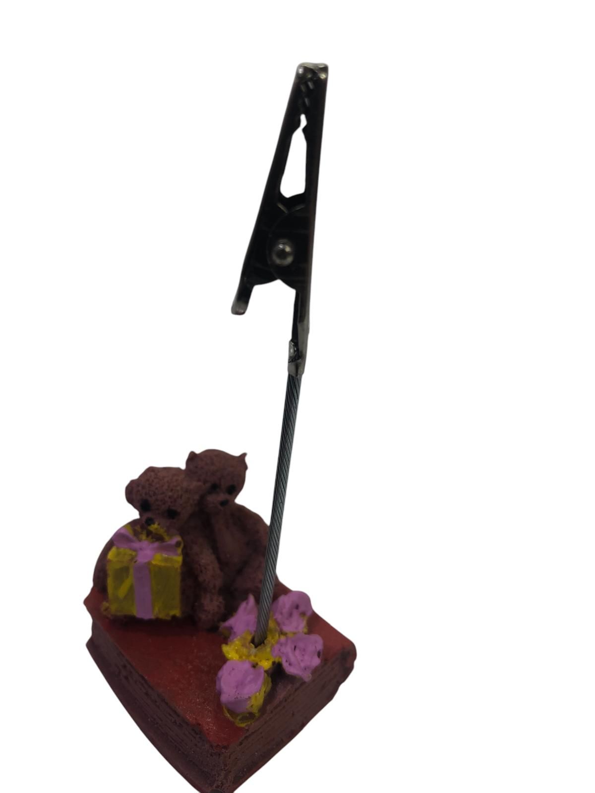 Sevimli Ayıcık Tasarım Polyester Not Kartvizit Tutucu