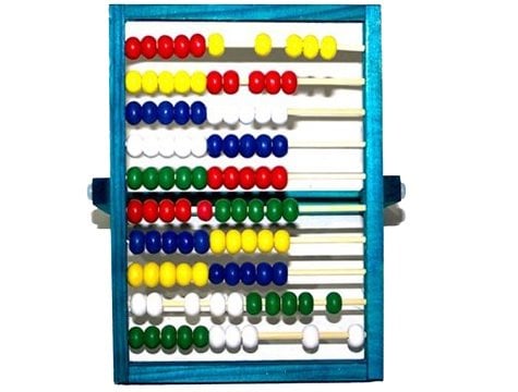 Ahşap Renkli Boncuklu Sayı Boncuğu Abaküs