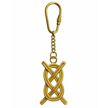 Dekoratif Pirinç Gemi Düğümü Anahtarlık