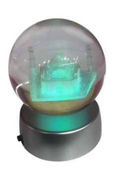 Kristal Cam Küre Renk Değiştiren Led Işıklı Mescidi Aksa