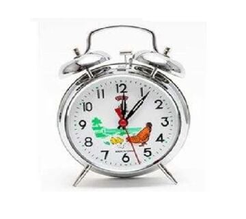 Nostaljik Kurmalı Tavuklu Çalar Metal Masa Saati Büyük