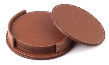 Deri Bardak Altlığı 4 Adet