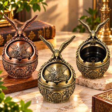 Dekoratif Metal Kartal Figürlü Küllük