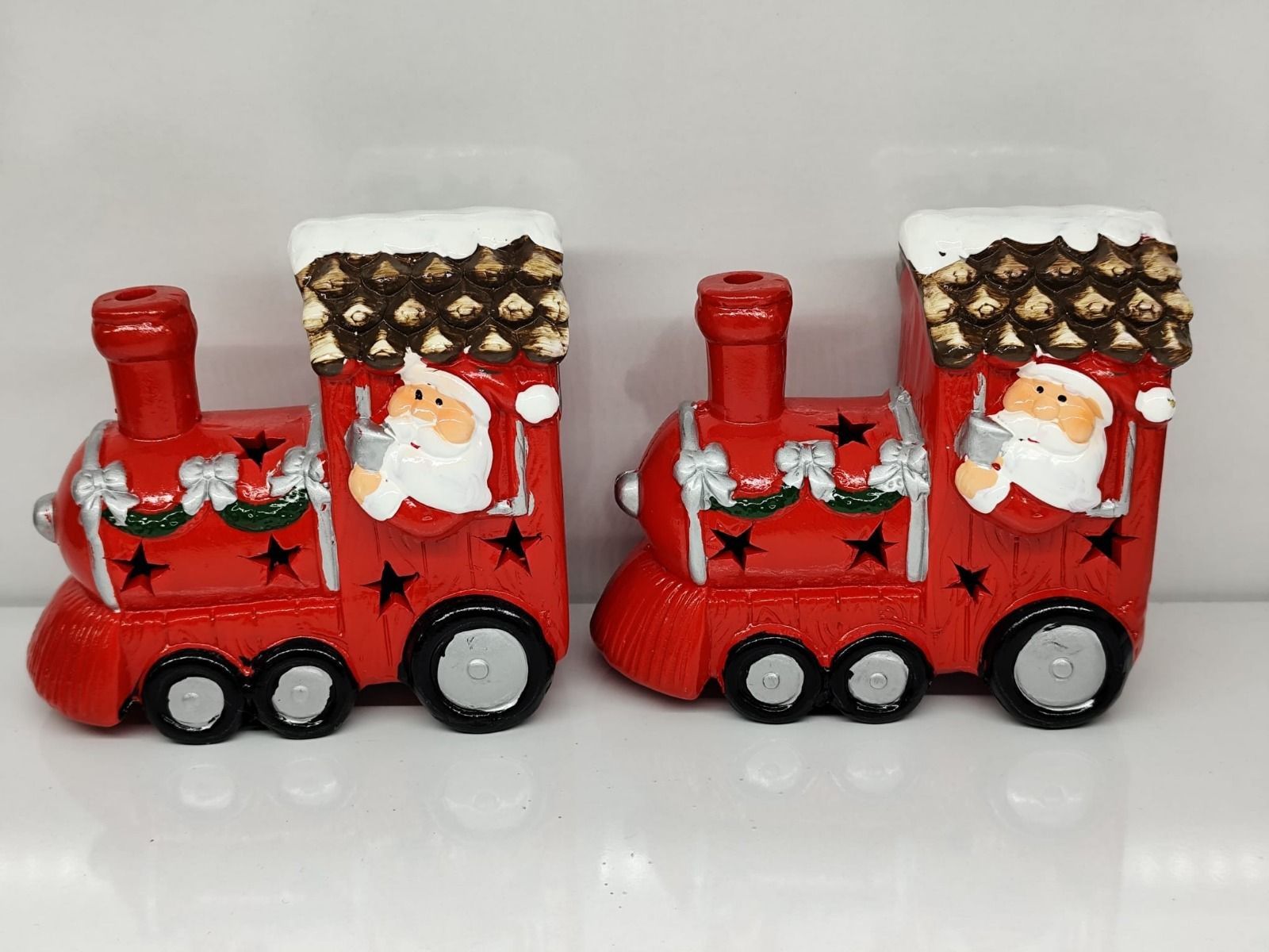 Yılbaşı Hediyesi Işıklı Tren Vatman Noel Baba Kardan Adam Biblosu